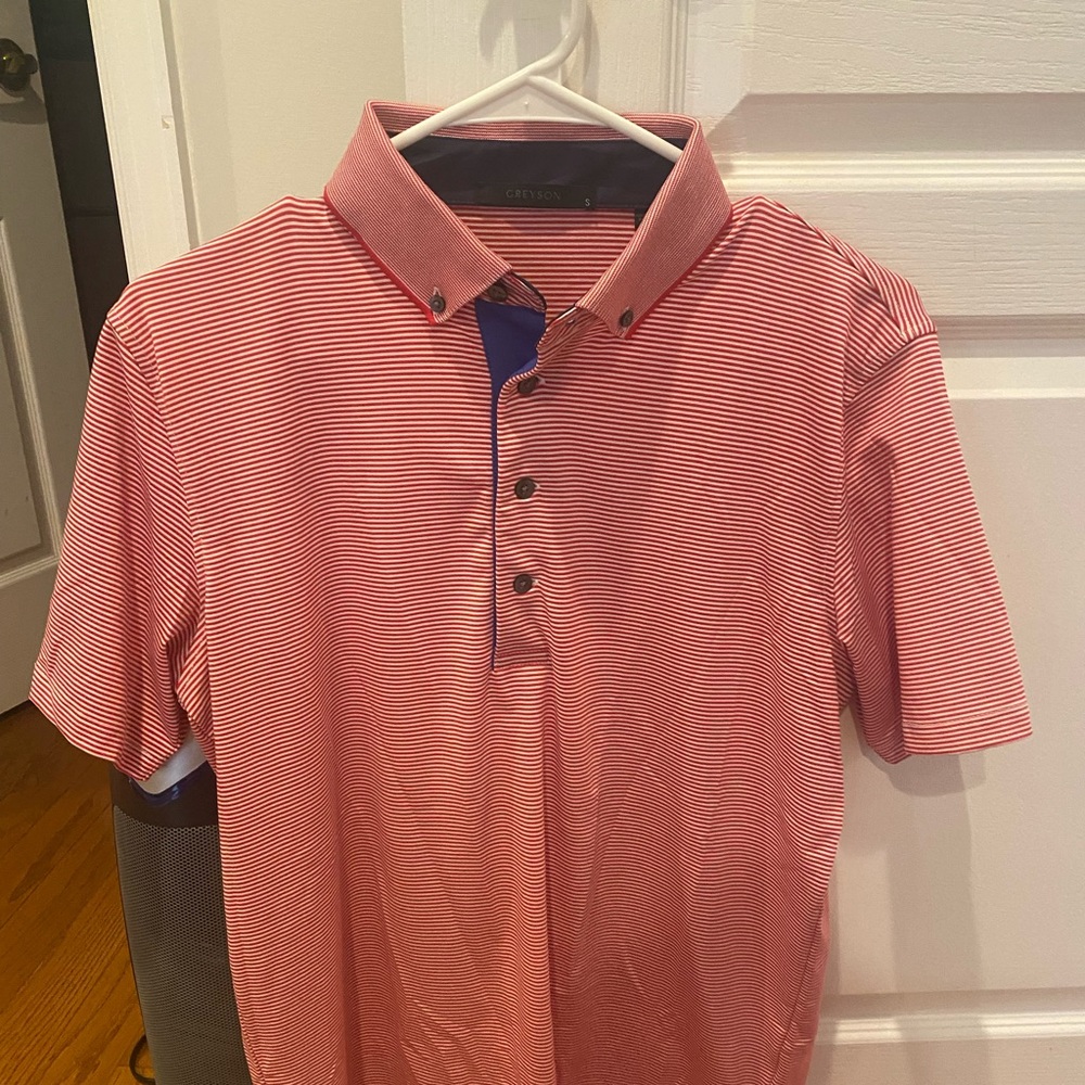 Greyson Button Down Golf Polo- Size small